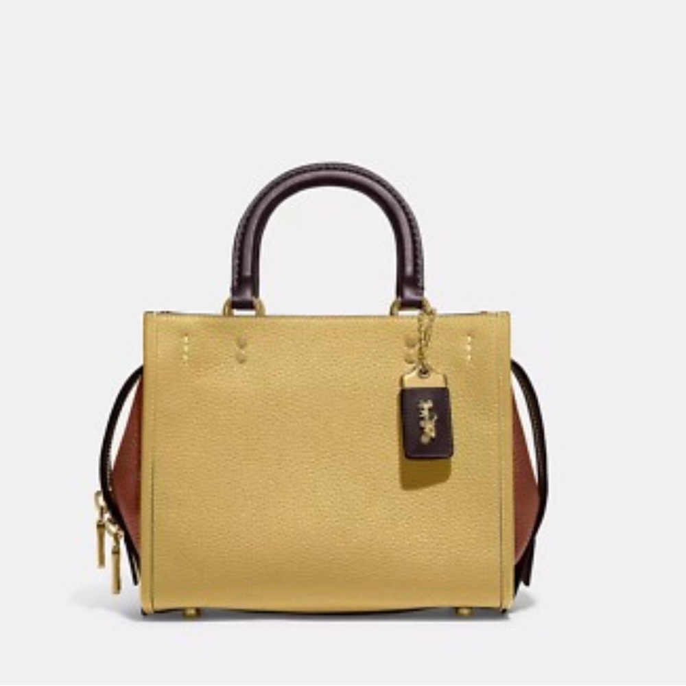 Coach Rogue 25 In Regenerative Leather in colorblock HAY - Picture 3 of 16